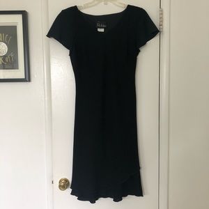 S.L. Fashions Black Midi Dress